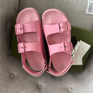 Gucci Vibrant Pink Buckle Sandals